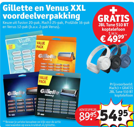 Gillette Venus   scheermesjes, dames scheermesje folder aanbieding bij  Kruidvat - details