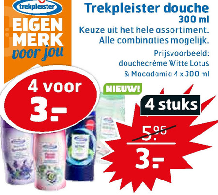 Trekpleister Huismerk   douchegel folder aanbieding bij  Trekpleister - details