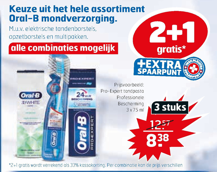 Oral-B   tandenborstel, tandpasta folder aanbieding bij  Trekpleister - details