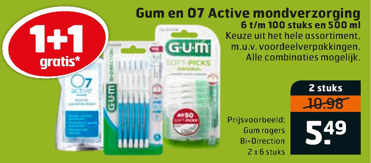 O7 Active   mondwater, interdentale ragers folder aanbieding bij  Trekpleister - details