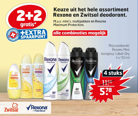 Rexona   deodorant folder aanbieding bij  Trekpleister - details