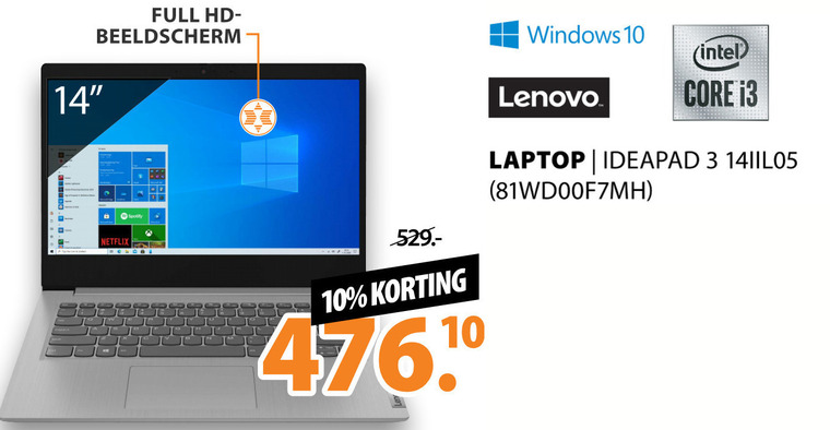 Lenovo   notebook folder aanbieding bij  Expert - details