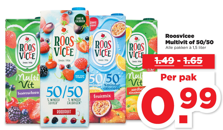 Roosvicee   fruitdrank folder aanbieding bij  Plus - details