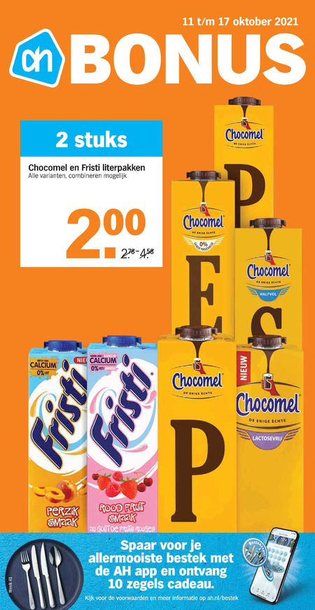 Chocomel   chocolademelk, drinkyoghurt folder aanbieding bij  Albert Heijn - details