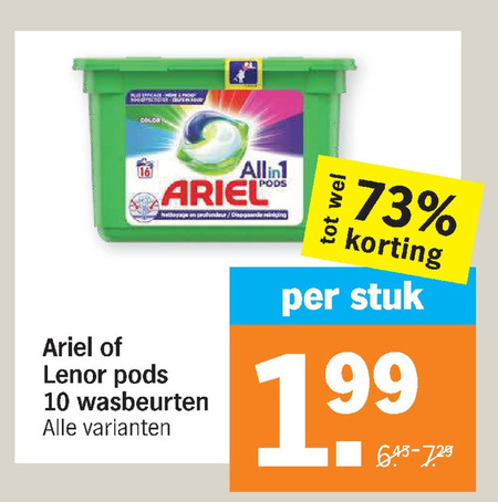 Lenor   wasmiddel folder aanbieding bij  Albert Heijn - details