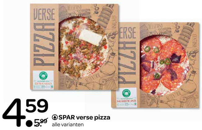 Spar Huismerk   verse pizza folder aanbieding bij  Spar - details