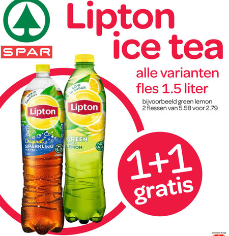 Lipton   ice tea folder aanbieding bij  Spar - details