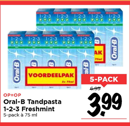 Oral-B   tandpasta folder aanbieding bij  Vomar - details