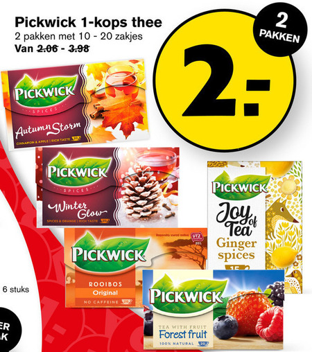 Pickwick   thee folder aanbieding bij  Hoogvliet - details