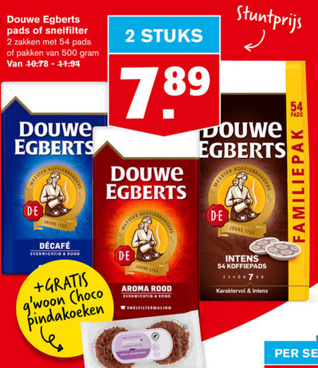 Douwe Egberts   koffie, koffiepad folder aanbieding bij  Hoogvliet - details