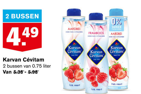 Karvan Cevitam   limonadesiroop folder aanbieding bij  Hoogvliet - details