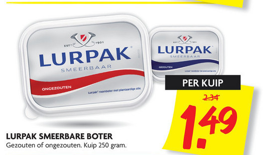 lurpak   roomboter folder aanbieding bij  Dekamarkt - details