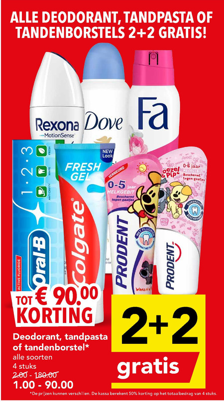 Alle merken   tandpasta, tandenborstel folder aanbieding bij  Deen - details