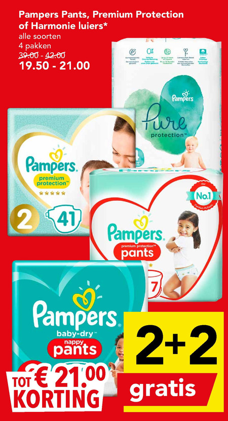 Pampers   luierbroekjes, luiers folder aanbieding bij  Deen - details