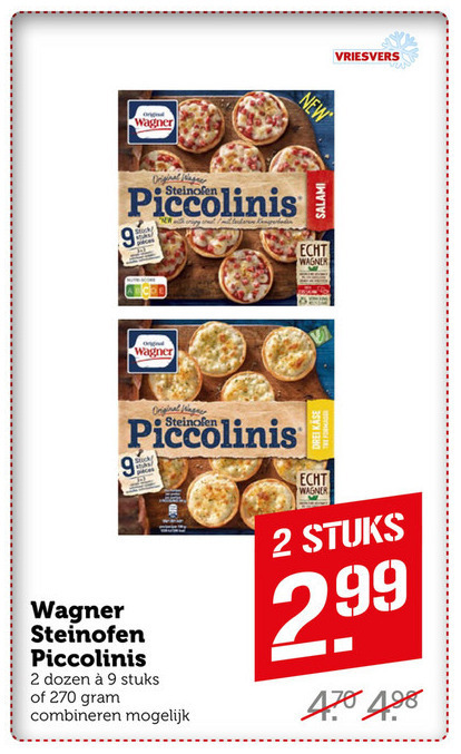 Wagner   diepvriespizza folder aanbieding bij  Coop - details