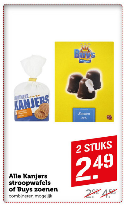 Kanjers   stroopwafels, koek folder aanbieding bij  Coop - details