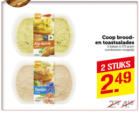 Coop Huismerk   salade folder aanbieding bij  Coop - details