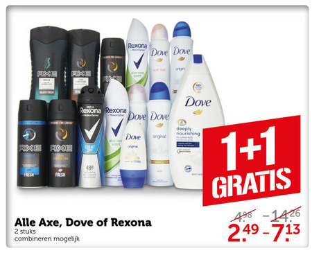 Rexona   deodorant, douchegel folder aanbieding bij  Coop - details