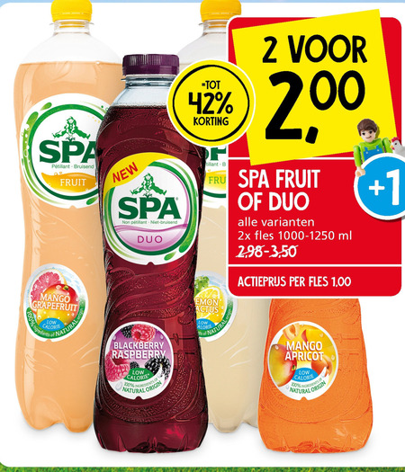 Spa en Fruit   fruitdrank folder aanbieding bij  Jan Linders - details