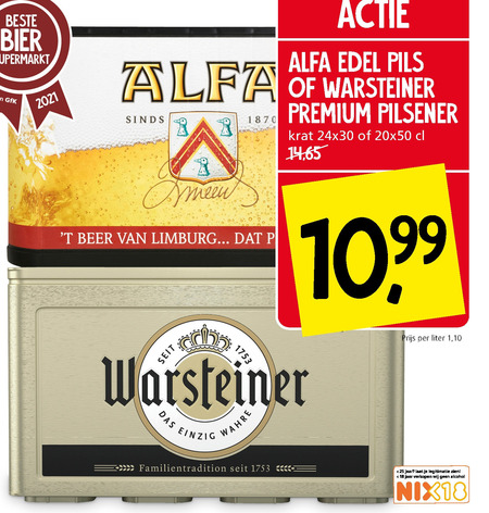 Alfa   krat bier folder aanbieding bij  Jan Linders - details