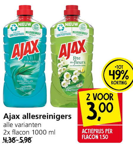 Ajax   allesreiniger folder aanbieding bij  Jan Linders - details