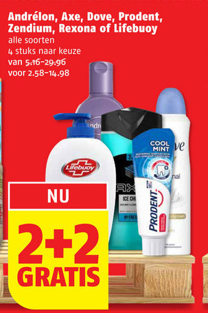 Rexona   shampoo, tandpasta folder aanbieding bij  Poiesz - details