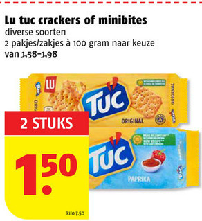 Lu Tuc   zoutje, crackers folder aanbieding bij  Poiesz - details
