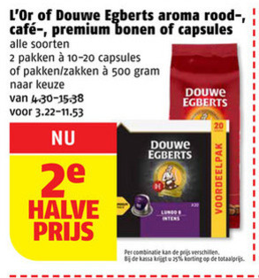 Douwe Egberts L Or   koffiecups, koffiebonen folder aanbieding bij  Poiesz - details