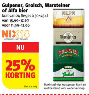 Warsteiner   krat bier folder aanbieding bij  Poiesz - details