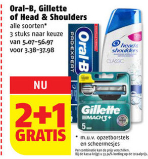 Gillette   shampoo, wegwerpscheermesjes folder aanbieding bij  Poiesz - details