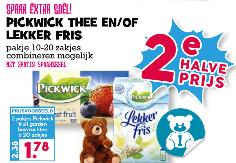 Pickwick   thee folder aanbieding bij  Boons Markt - details