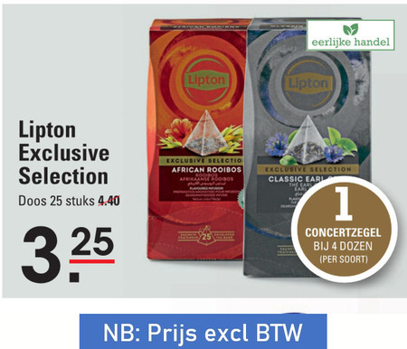 Lipton   thee folder aanbieding bij  Sligro - details