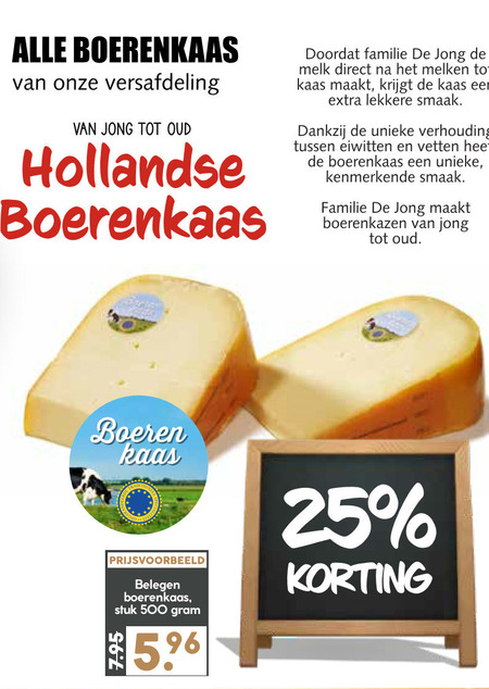 Boerenkaas   kaas folder aanbieding bij  MCD Supermarkt Basis - details