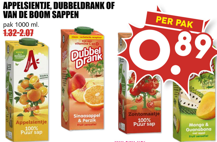 Appelsientje   fruitdrank folder aanbieding bij  MCD Supermarkt Basis - details