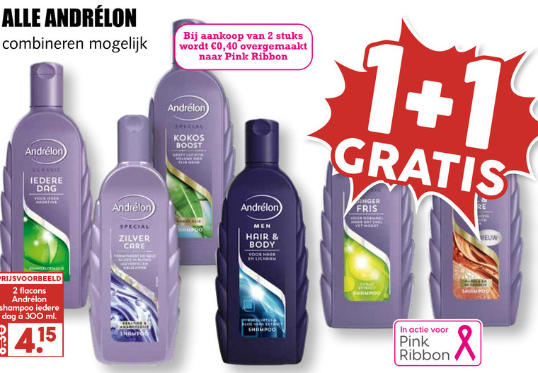 Andrelon   conditioner, shampoo folder aanbieding bij  MCD Supermarkt Basis - details