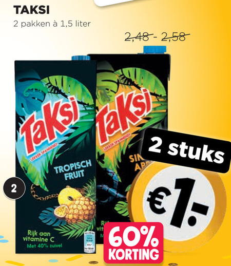 Taksi   fruitdrank folder aanbieding bij  Jumbo - details