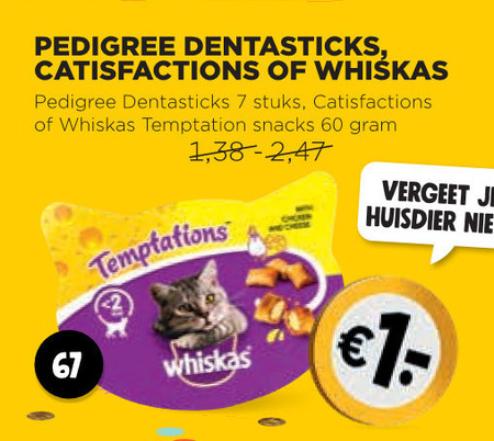 Catisfactions   hondensnacks, kattensnacks folder aanbieding bij  Jumbo - details