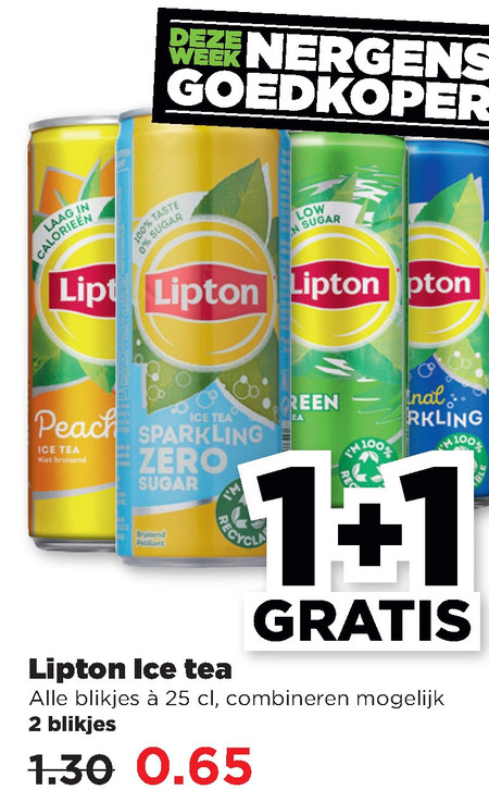 Lipton   ice tea folder aanbieding bij  Plus - details