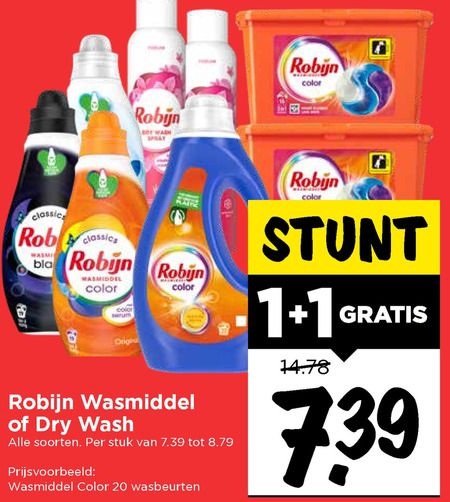 Robijn   wasmiddel folder aanbieding bij  Vomar - details