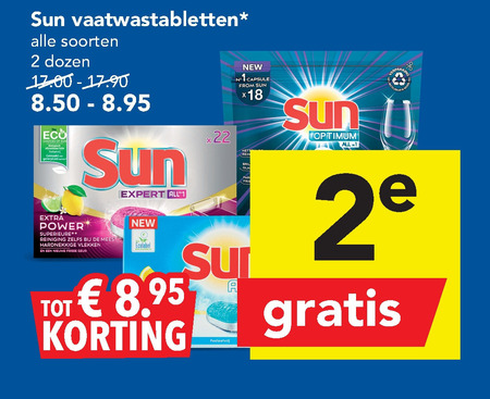 Sun   vaatwasmiddel folder aanbieding bij  Deen - details