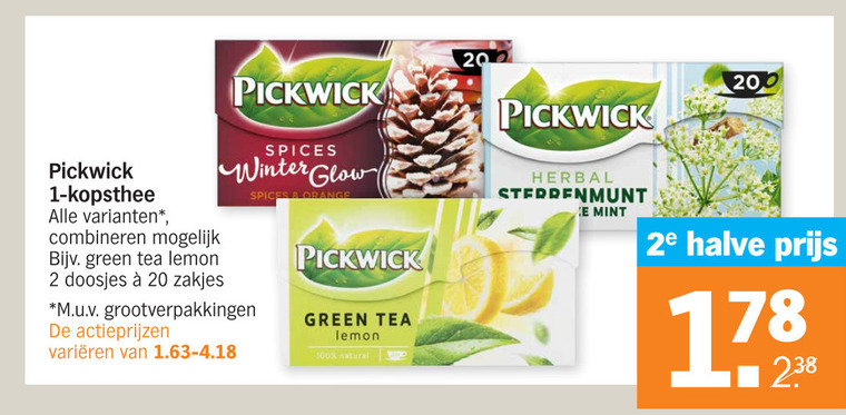 Pickwick   thee folder aanbieding bij  Albert Heijn - details