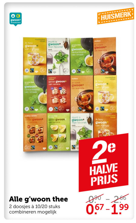 Gwoon   thee folder aanbieding bij  Coop - details