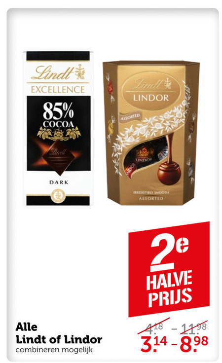 Lindt   chocolade folder aanbieding bij  Coop - details