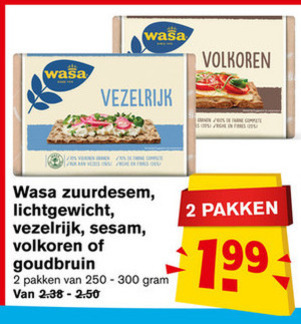 Wasa   knackebrod folder aanbieding bij  Hoogvliet - details