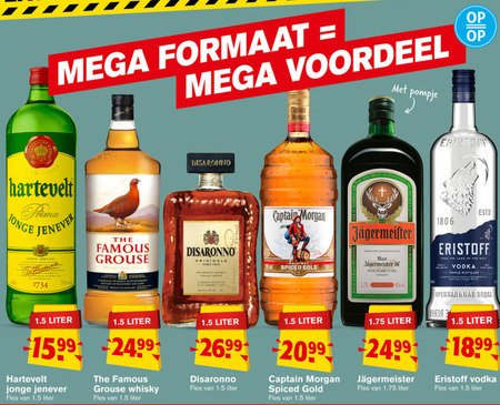 Captain Morgan   rum, wodka folder aanbieding bij  Hoogvliet - details