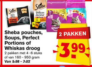 Sheba   kattenvoer folder aanbieding bij  Hoogvliet - details