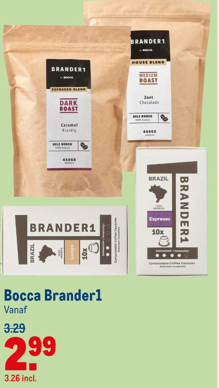 Bocca   koffiebonen folder aanbieding bij  Makro - details