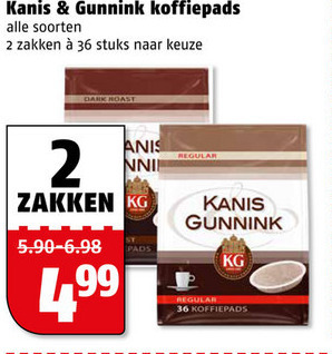 Kanis en Gunnink   koffiepad folder aanbieding bij  Poiesz - details