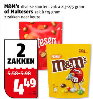 M en Ms   chocoladepindas, chocolade folder aanbieding bij  Poiesz - details