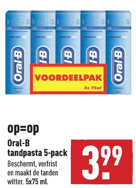 Oral-B   tandpasta folder aanbieding bij  Aldi - details